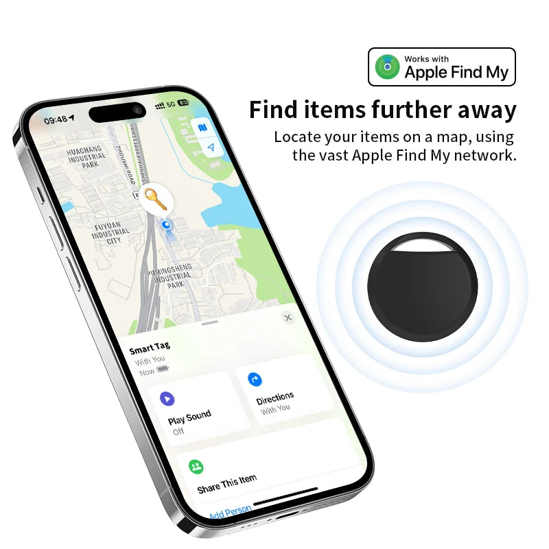 Bluetooth Luggage Tracker Tag For Apple Find My & Keys