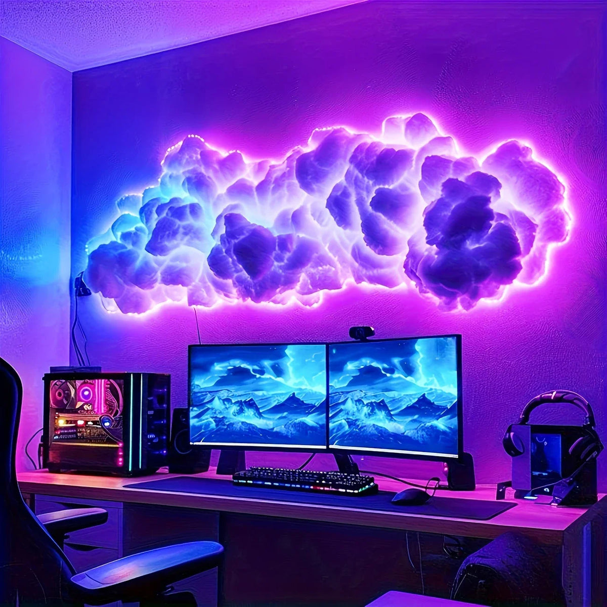 Cloud LED Strip Night Light – DIY 3D Color Atmosphere