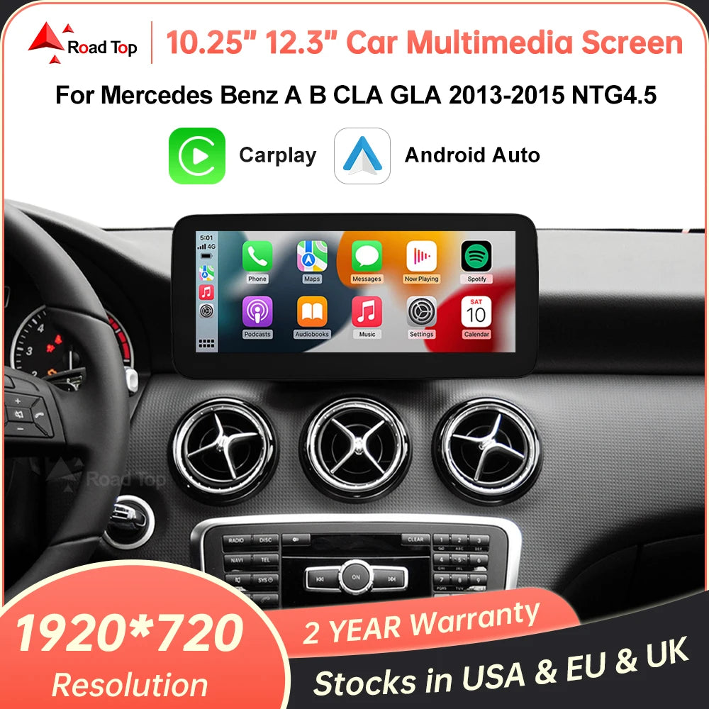 Wireless CarPlay Android Auto Screen For Mercedes-Benz