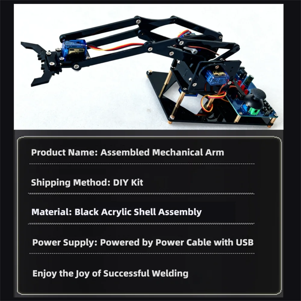 DIY Robotic Arm Construction Kit – Acrylic Servo Robot