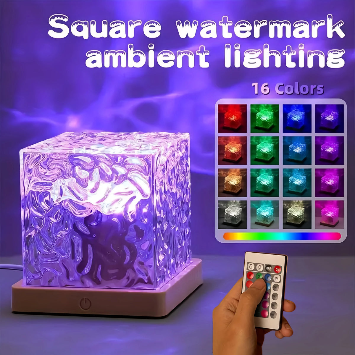 16 Colors Emitting Color Ocean Wave Aurora Projector Lamp With 16 RGB Colors