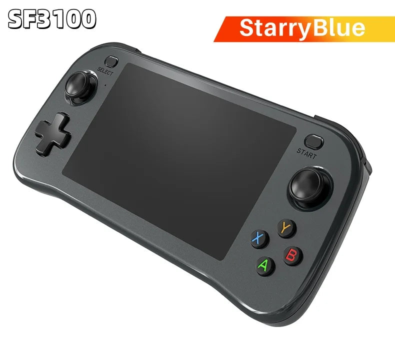 SF3100 Black 64GB Color Retro Handheld Game Console 4.5" IPS Screen Linux