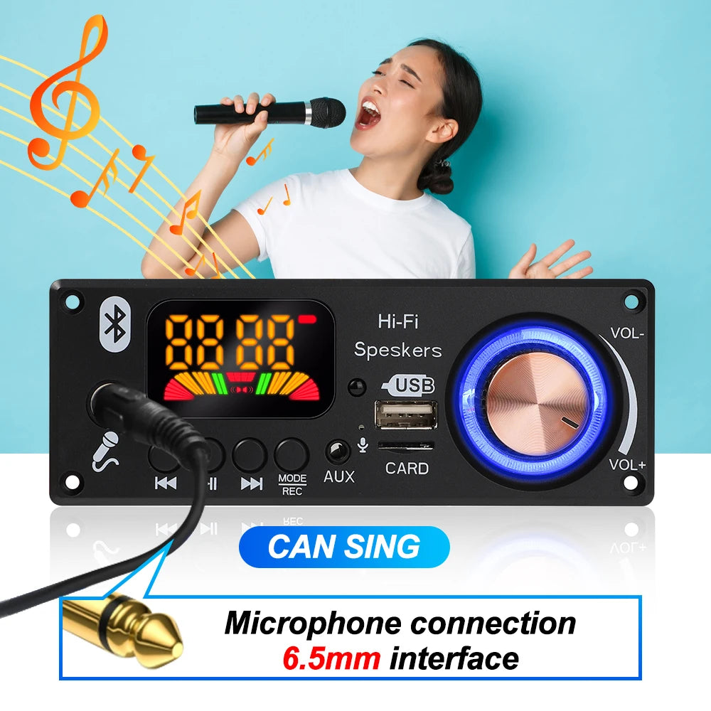 Bluetooth MP3 Decoder Board 12V USB TF FM Car Audio Module