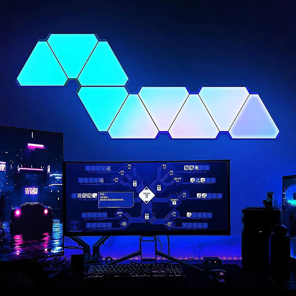 RGB Triangular Wall Lamp – Smart Rhythm LED Light