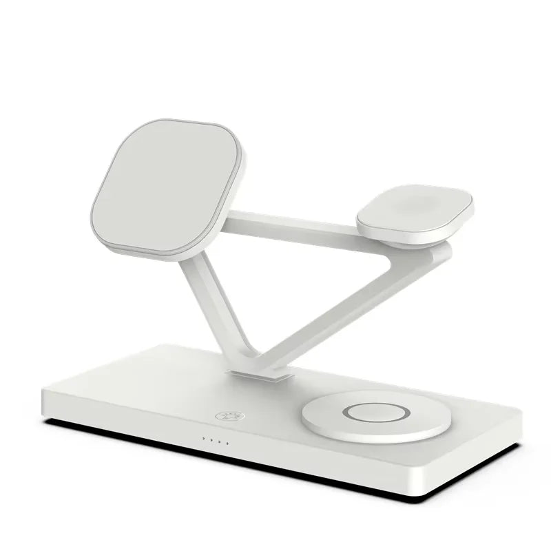 Red Color 3-in-1 Magnetic Wireless Charging Stand for Apple
