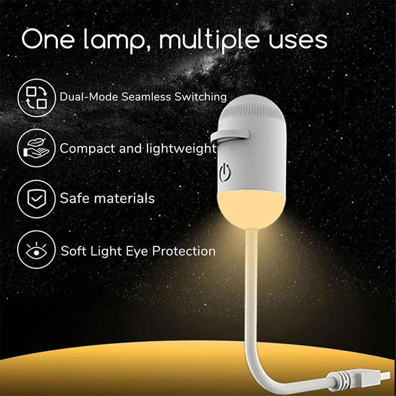 Mini Galaxy Star Projector Night Light – 2-in-1 Design