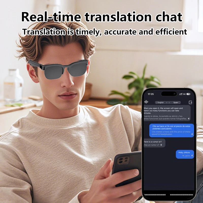 AI Smart Glasses With Bluetooth Audio And Translation