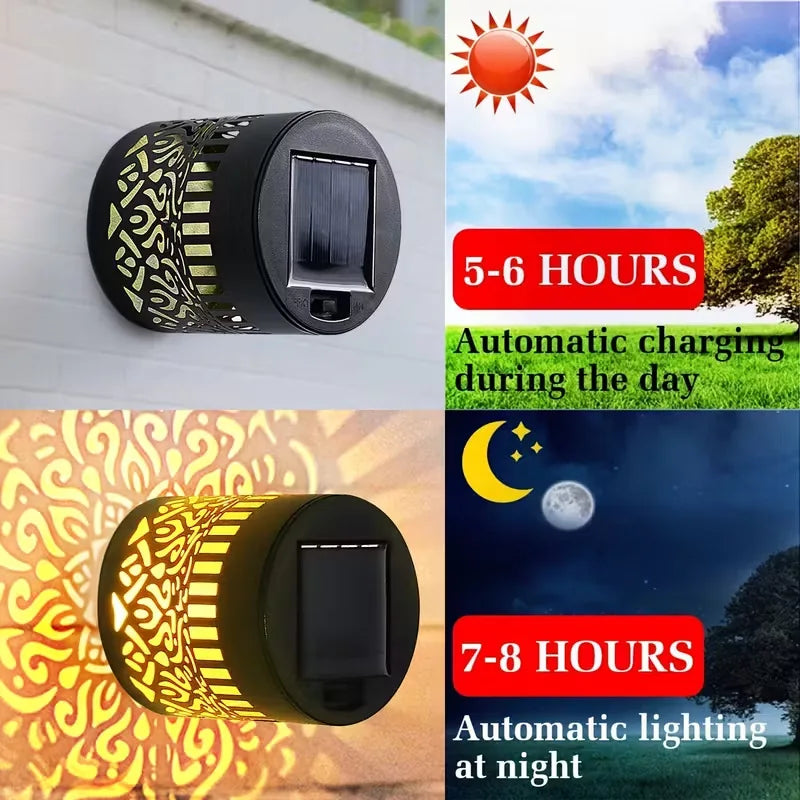 Solar Mandala Sunflower Projector Wall Lamp for Garden