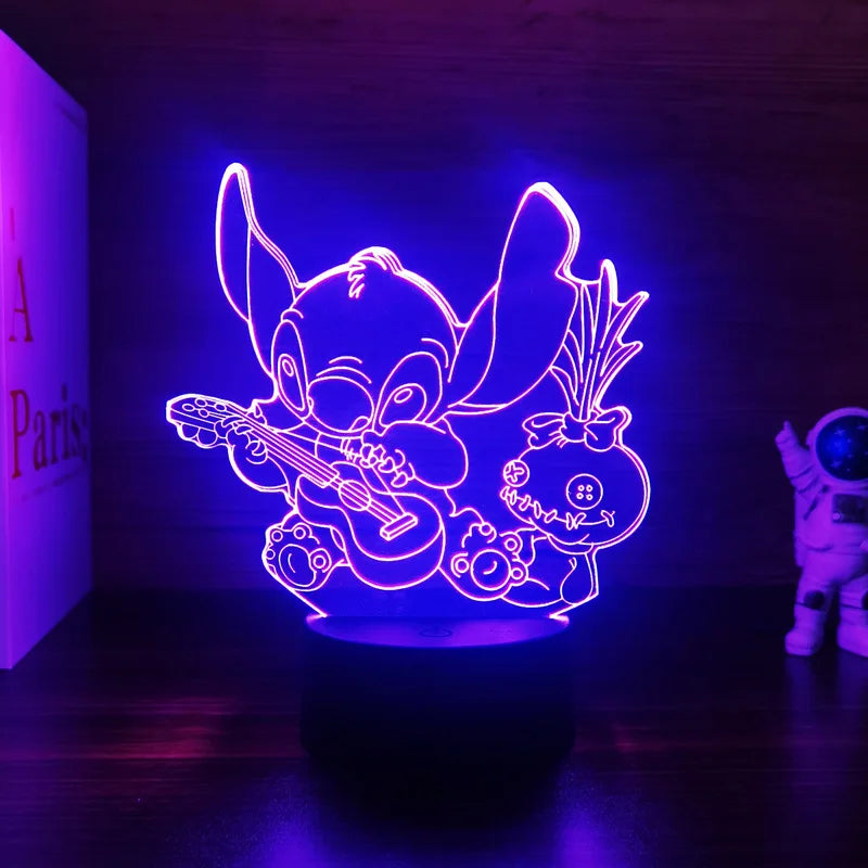 6 Color 3D Illusion Stitch LED Night Light – 7/16 Color Touch