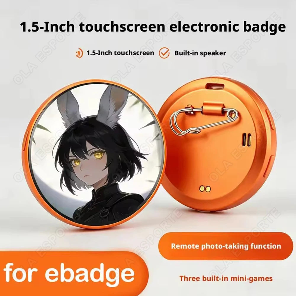 Bluetooth Digital Anime Badge – Dynamic Display Pin