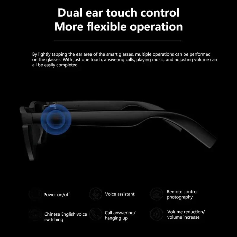 Bluetooth Smart Glasses With Camera – AI Translator & Calls