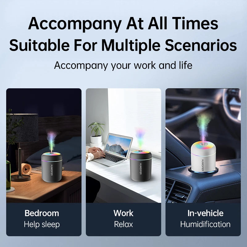 Mini USB Air Humidifier Aroma Diffuser For Home Or Car