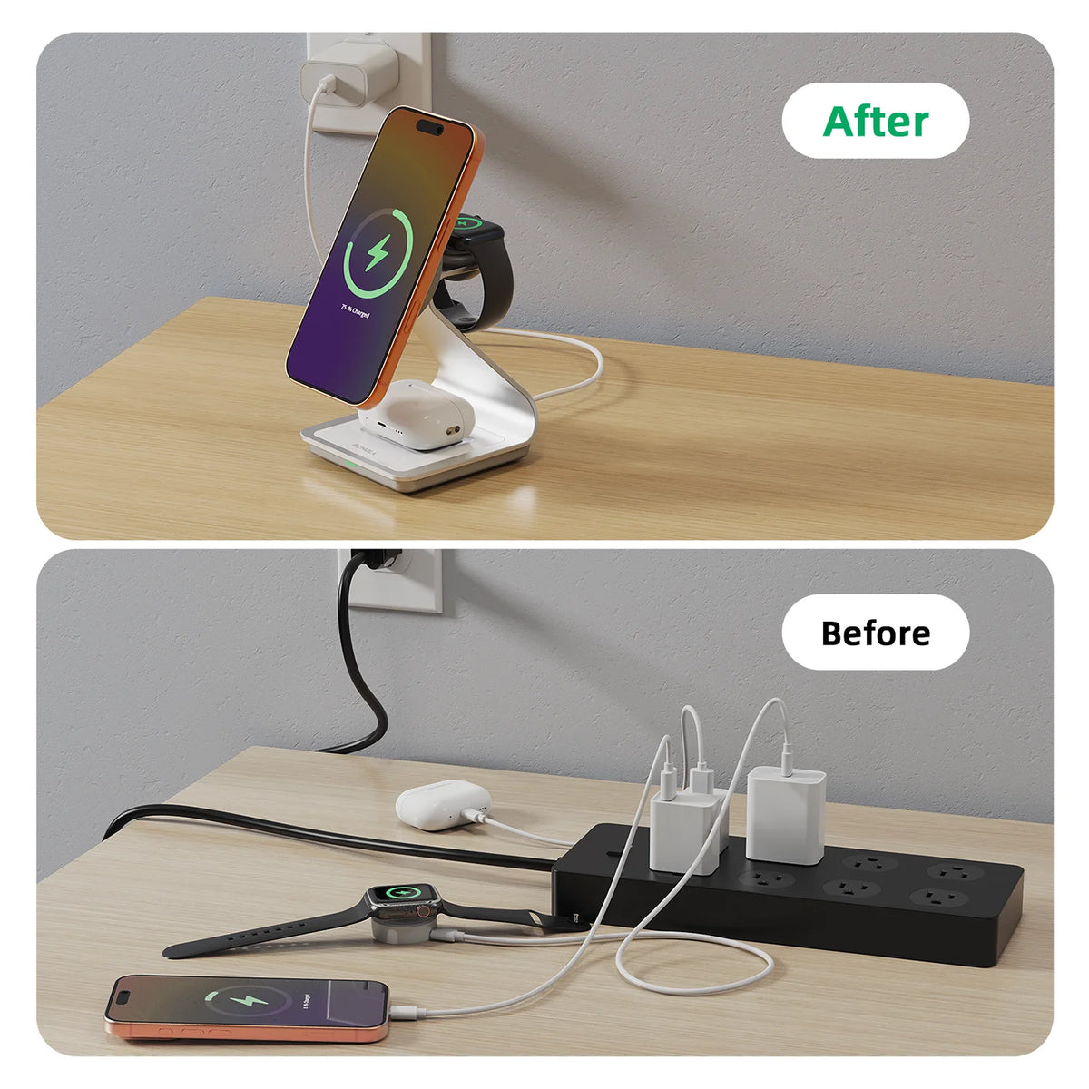 3-in-1 Magnetic Wireless Charging Dock for Apple Devices