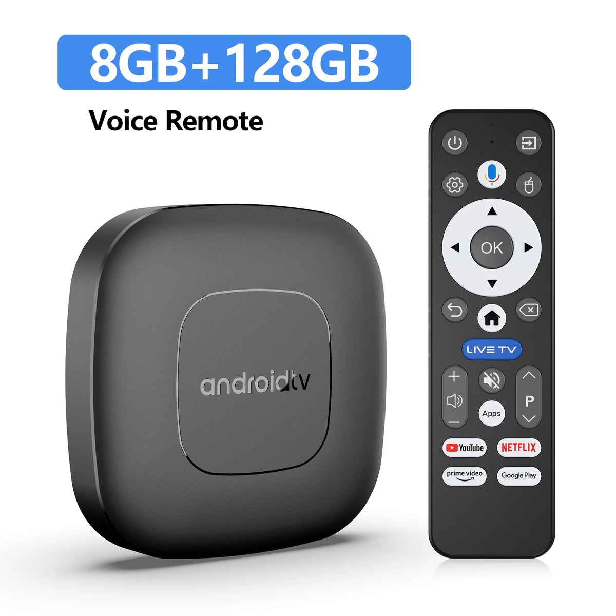 8G128G Voice 24 Color Android TV Box With 4K Streaming And Google Assistant
