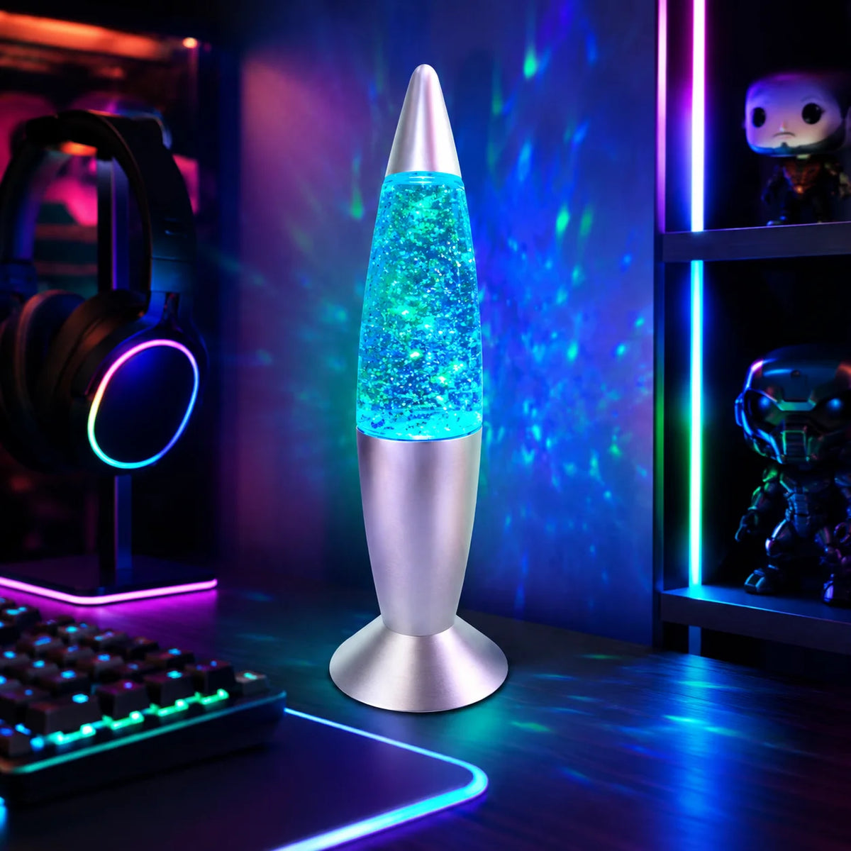 LED Rocket Night Lamp – USB RGB Color-Changing Decor
