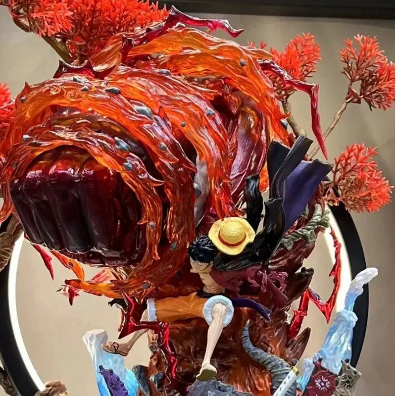 One Piece Luffy PVC Figure With LED Base Statue Model