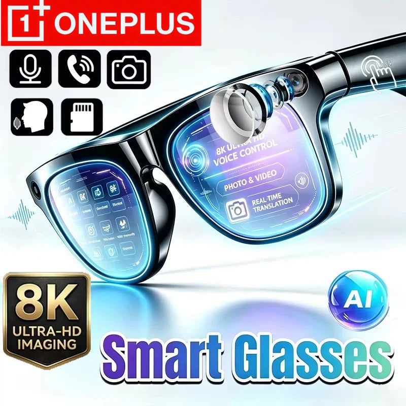Bluetooth Smart Glasses With Camera – AI Translator & Calls