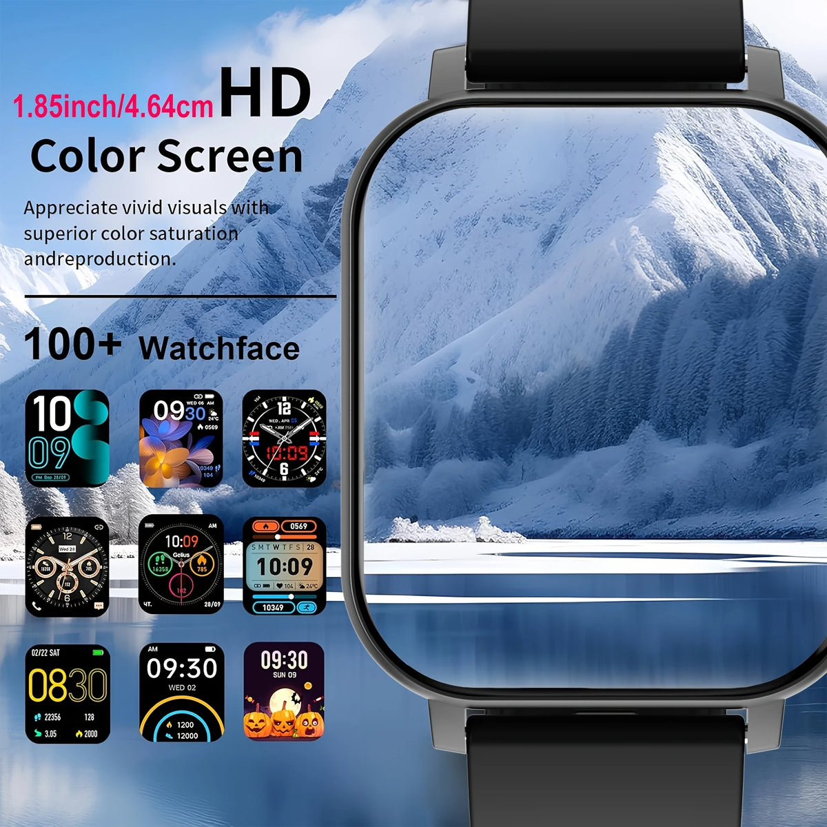 1.83" Full Touch Smartwatch With Call & Sleep Tracking