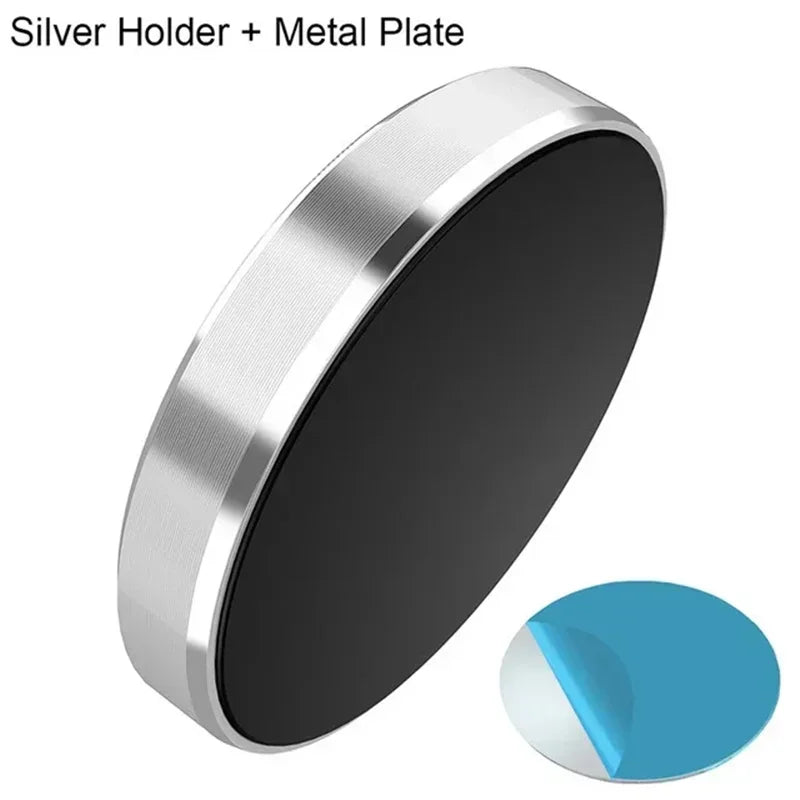 Silver-Fixed Color Magnetic Car Phone Holder Stand – Strong Universal Mount