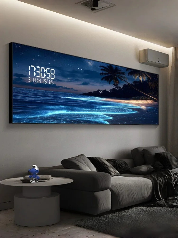 Modern Ocean Wave LED Wall Lamp With Crystal Accent