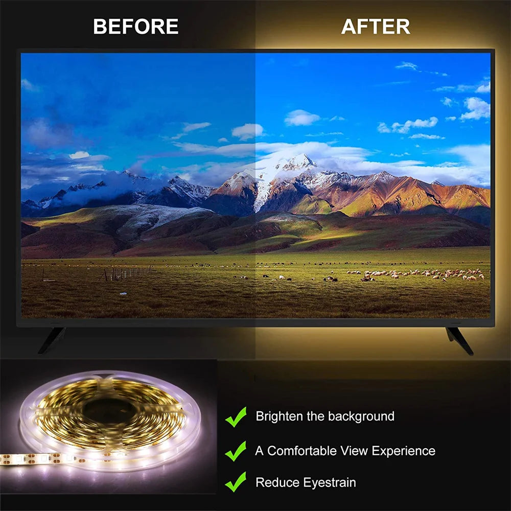 USB LED Strip Light 5V 2835 For TV And Home Decor