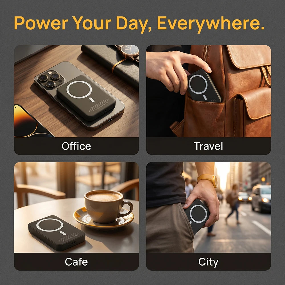 5000mAh Magnetic Power Bank For iPhone – Pocket Size