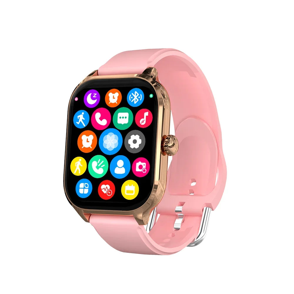 Pink Color 2.01" Bluetooth Smart Watch With Call & Fitness Tracking