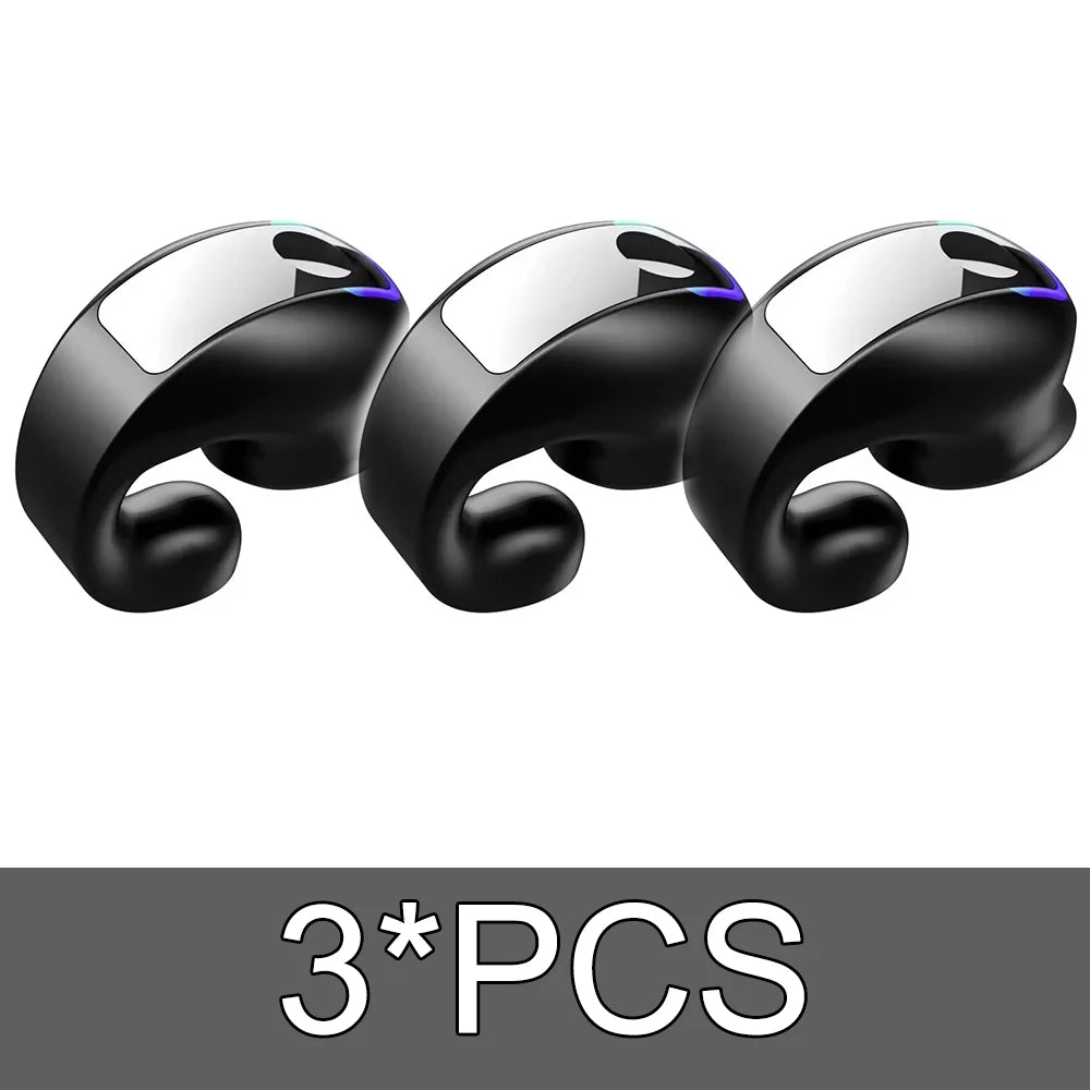 Black 3PCS Color Bluetooth Ear Hook Headset – Mono, IPX5, Long Standby