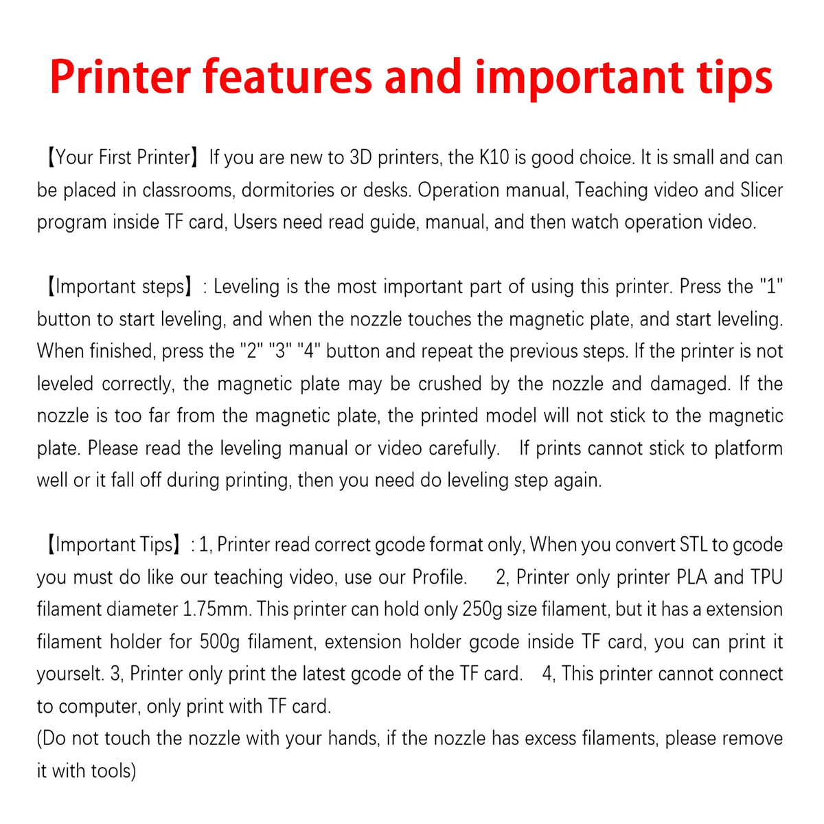 Compact Entry-Level 3D Printer – PLA/TPU FDM Desktop