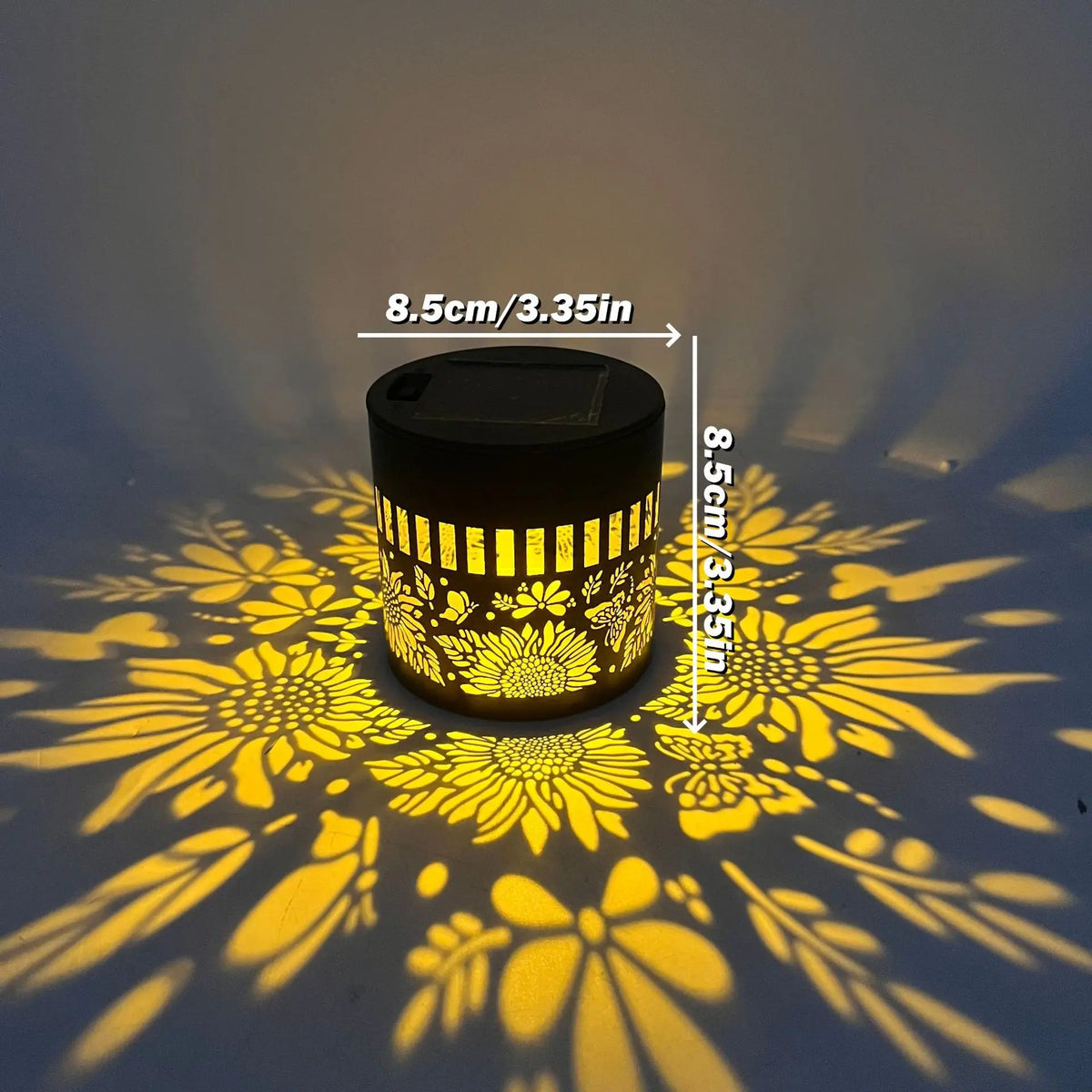 Sunflower Warm Emitting Color Solar Mandala Sunflower Projector Wall Lamp for Garden