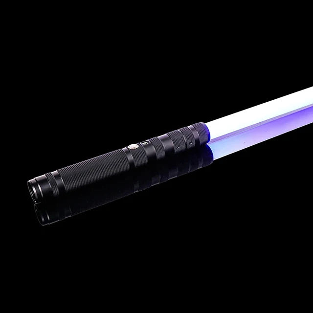 Type 2 Black RGB Color Metal RGB Lightsaber Toy – 14-Color Sound FX Sword
