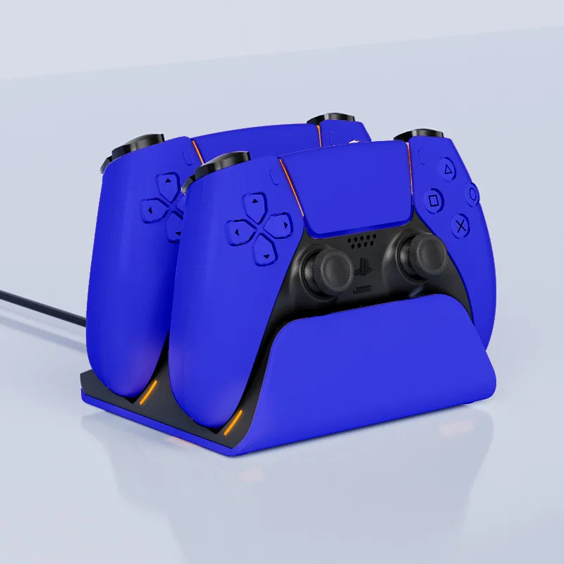 Blue Color Dual Charging Dock for PS5 Controllers – Compact Stand