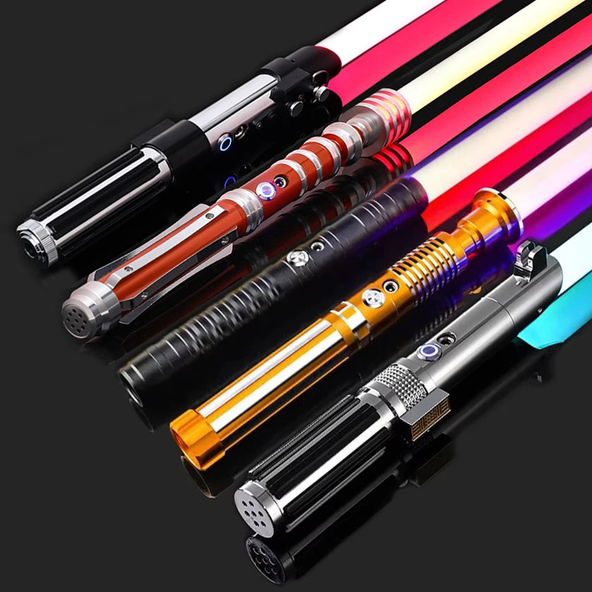 Metal RGB Lightsaber Toy – 14-Color Sound FX Sword