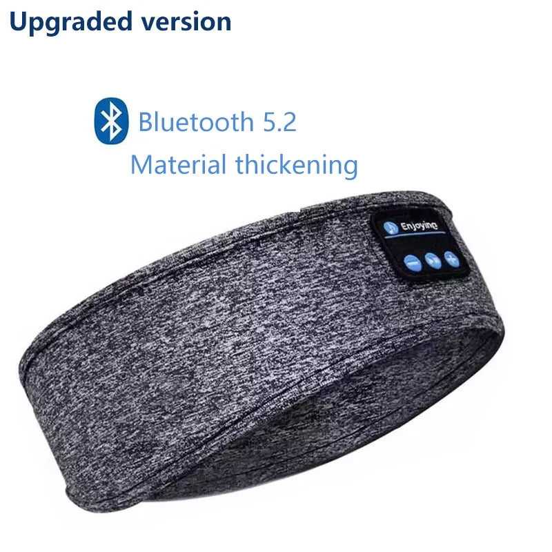 Grey Upgraded Color Bluetooth Sleep Headphones Headband With Music Eye Mask