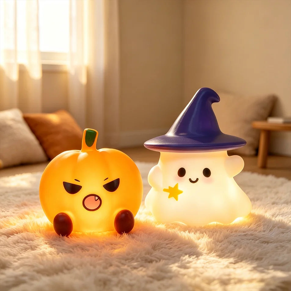 Halloween Ghost Pumpkin Silicone LED Night Light Decor