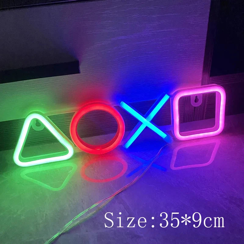 NO Backboard small Emitting Color Custom LED Game Icon Neon Sign for Wall Decor
