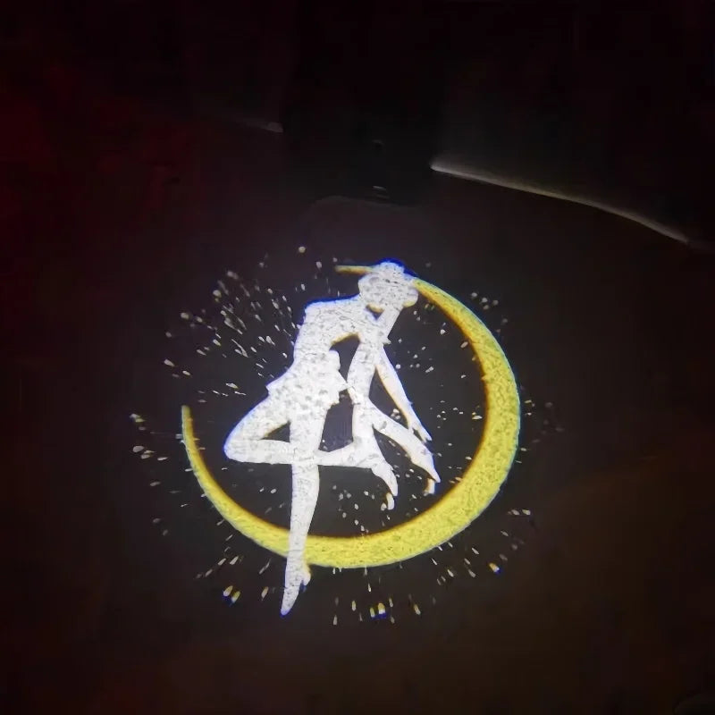 13 Color Anime Car Door Projector Light – Cute Welcome Lamp