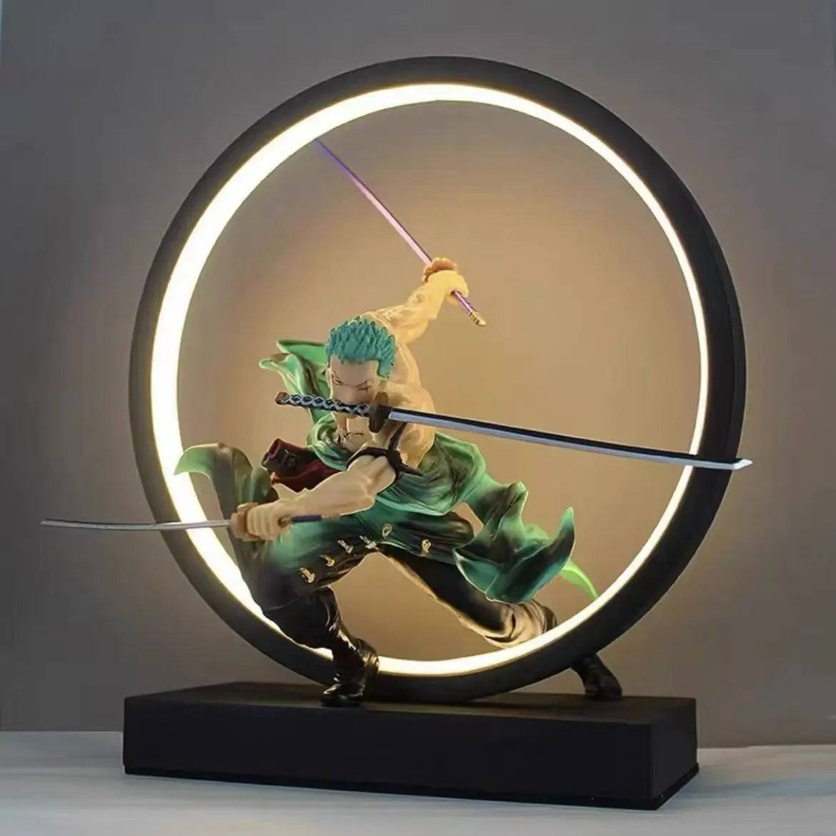 b Color One Piece Zoro Anime Figure USB Rechargeable Night Lamp