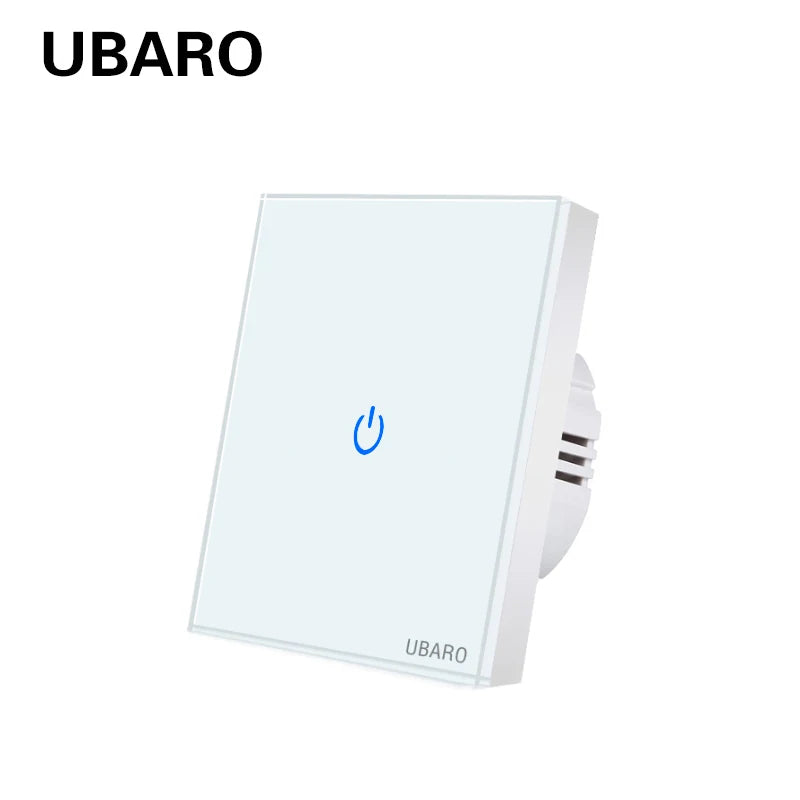 LG-WW1X Color Glass Touch Wall Light Switch EU Standard With LED