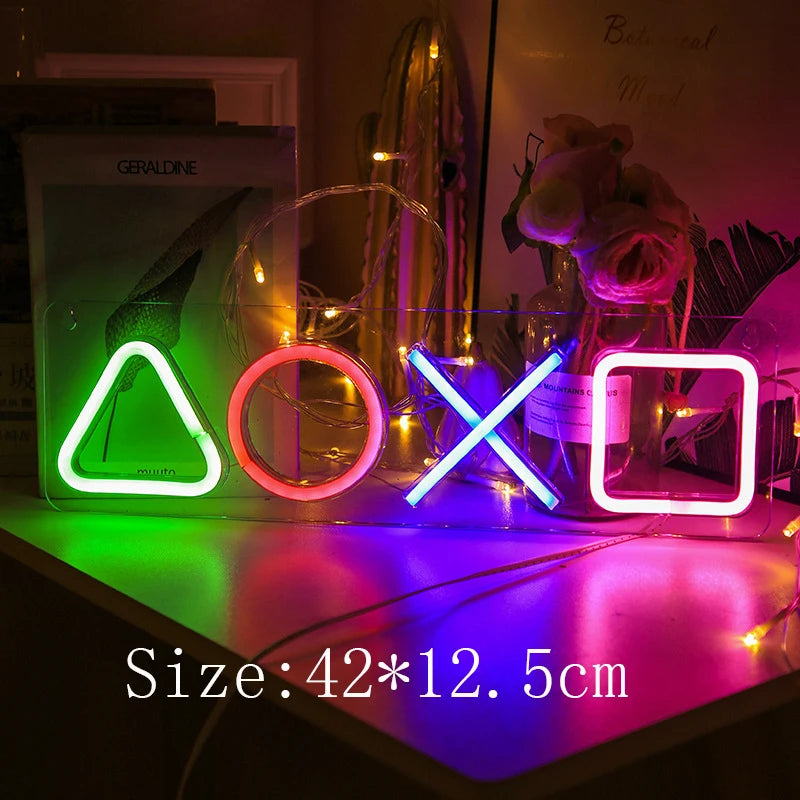 Backboard big size Emitting Color Custom LED Game Icon Neon Sign for Wall Decor