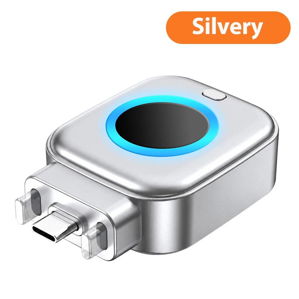 Silvery Plug Type USB-C Fast Charger With Auto Power Cut-Off