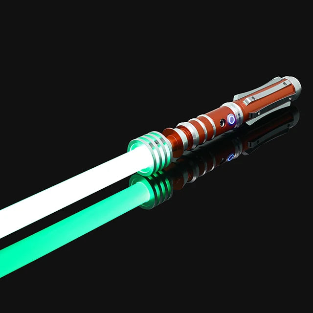 Leia Gold Color Metal RGB Lightsaber Toy – 14-Color Sound FX Sword