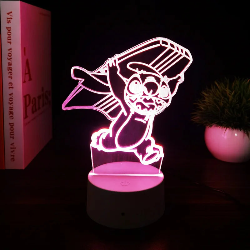7 Color 3D Illusion Stitch LED Night Light – 7/16 Color Touch