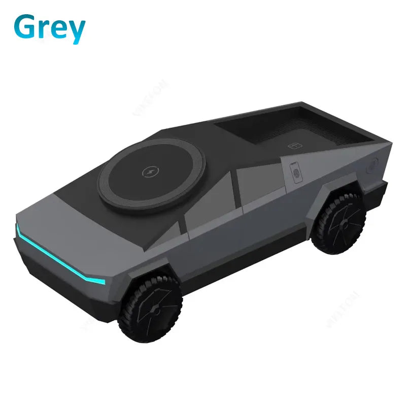 GRAY Color 3-in-1 Magnetic Wireless Charging Stand for Phone, Watch & Pods