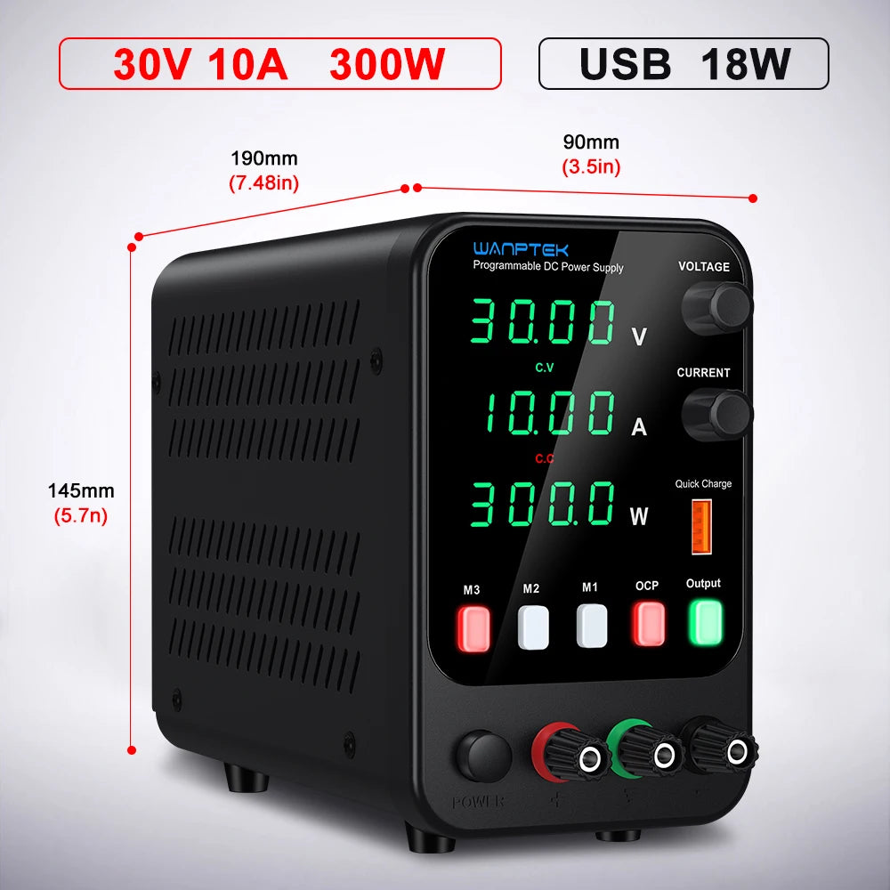 APS3010H 30V 10A Color Adjustable DC Bench Power Supply 30V 10A – Digital Display