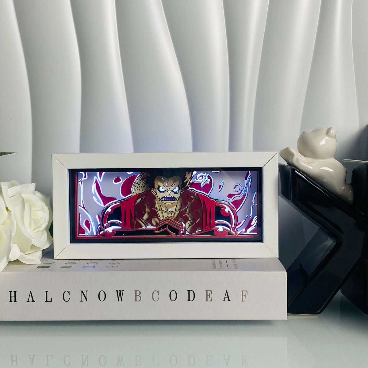 73-RGB Color Anime Paper Cut Shadow Light Box Night Light Decor