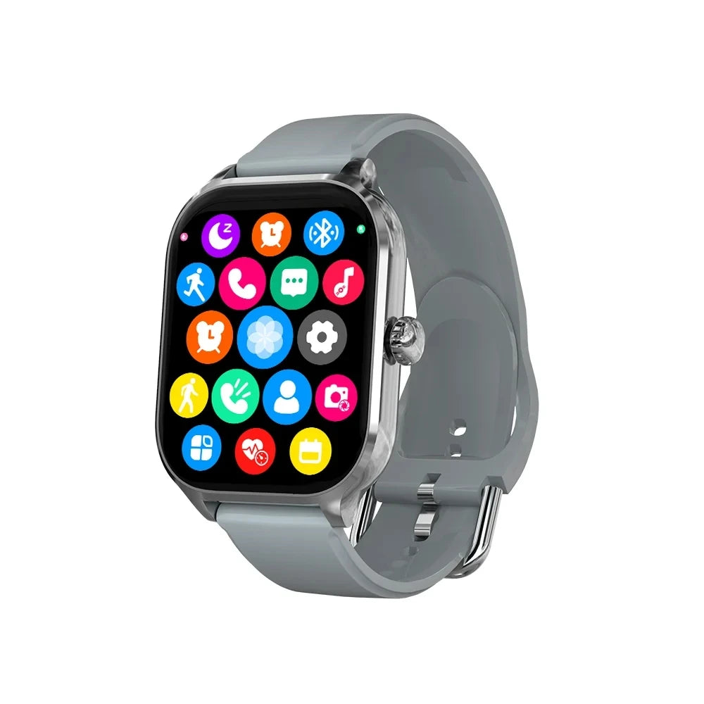 Silver Color 2.01" Bluetooth Smart Watch With Call & Fitness Tracking
