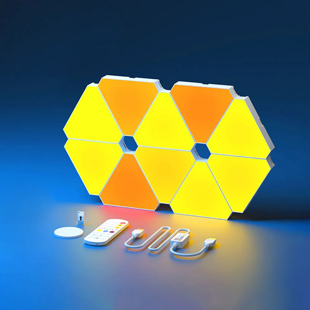 RGB Triangular Wall Lamp – Smart Rhythm LED Light