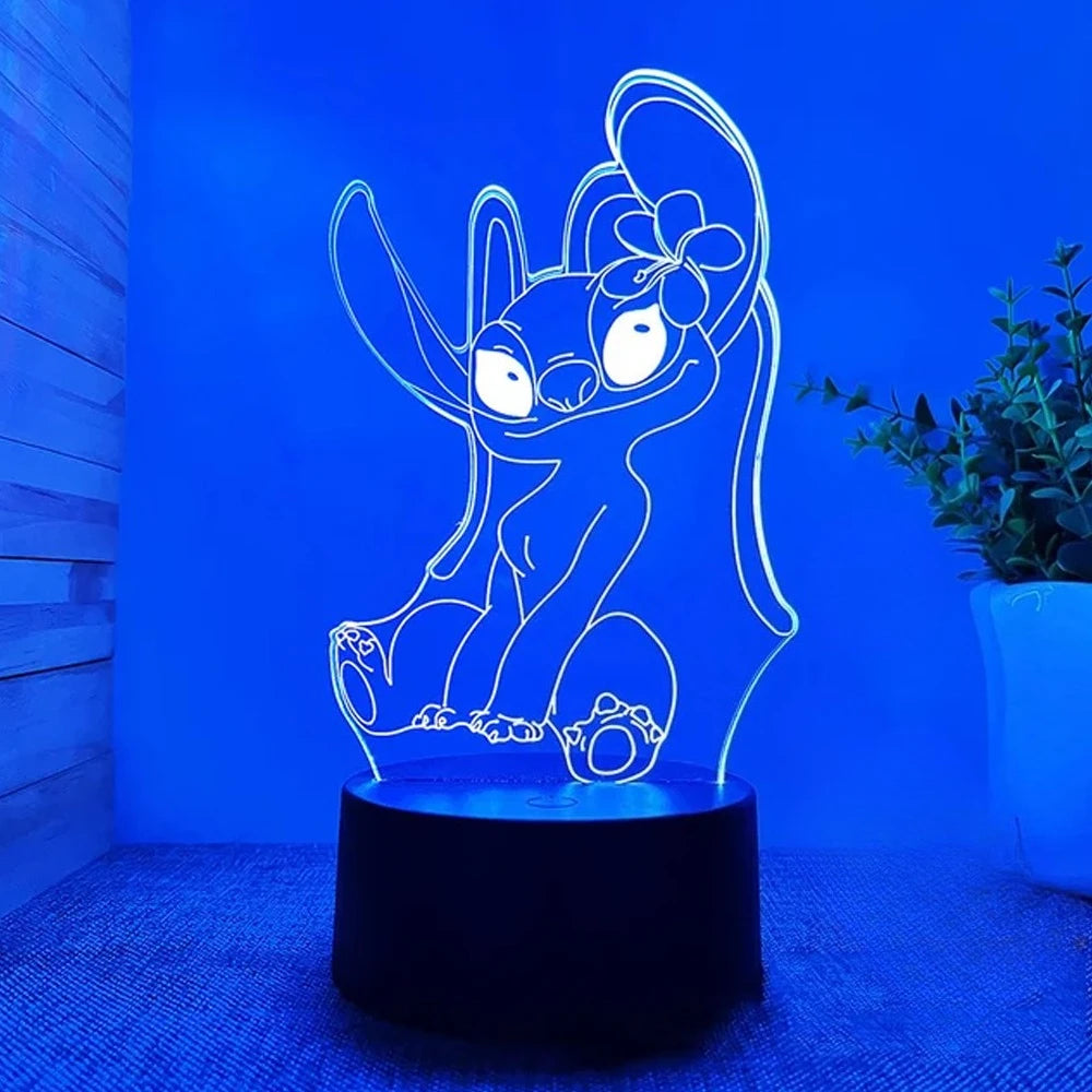 16 Color 3D Illusion Stitch LED Night Light – 7/16 Color Touch