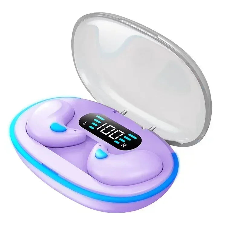 Purple Color Bluetooth 5.3 TWS In‑Ear Earbuds With Charging Case